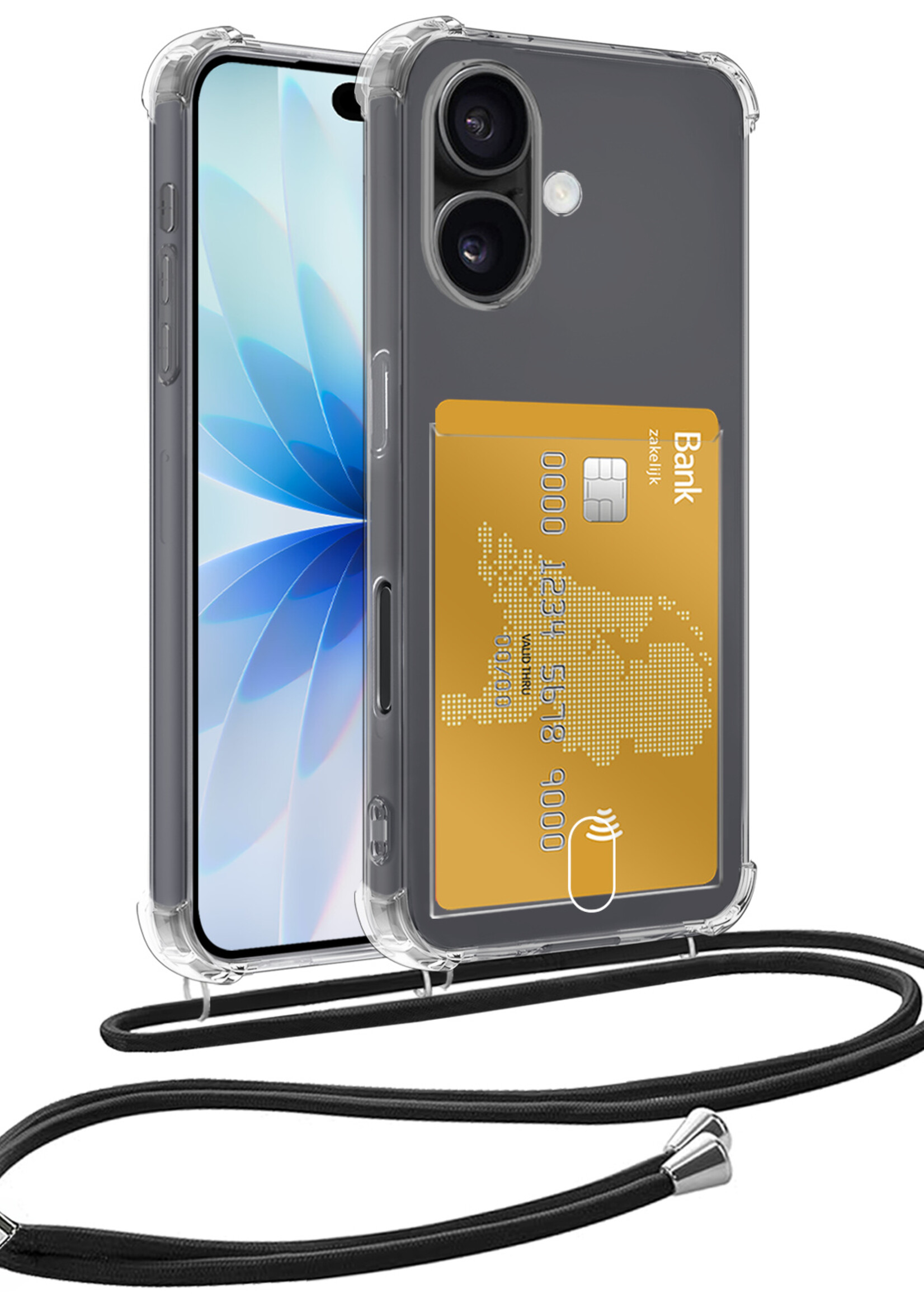 BTH BTH iPhone 17 Hoesje Pashouder met Koord