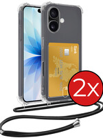 BTH BTH iPhone 17 Hoesje Pashouder met Koord - 2 PACK