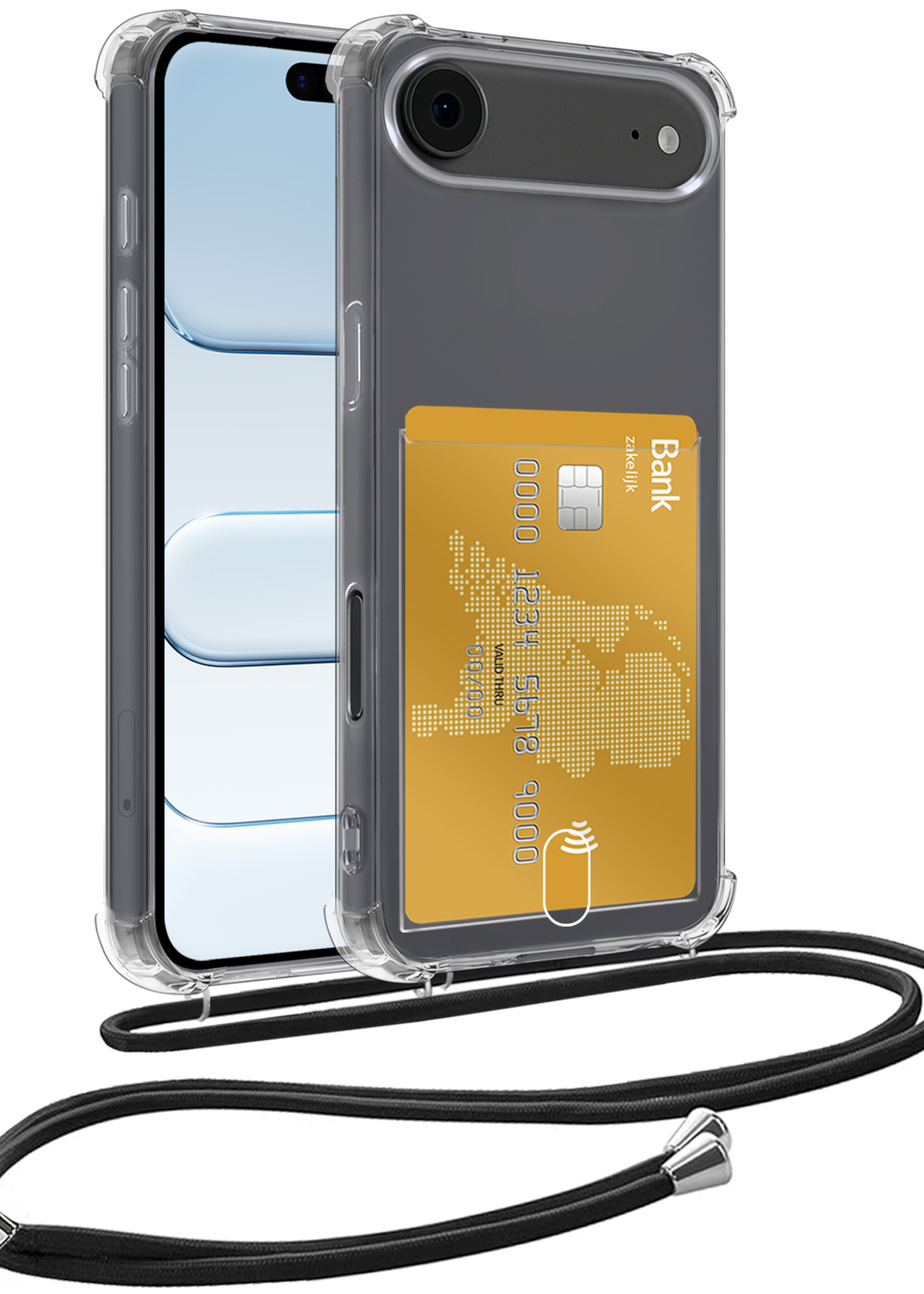 BTH BTH iPhone Air Hoesje Pashouder met Koord