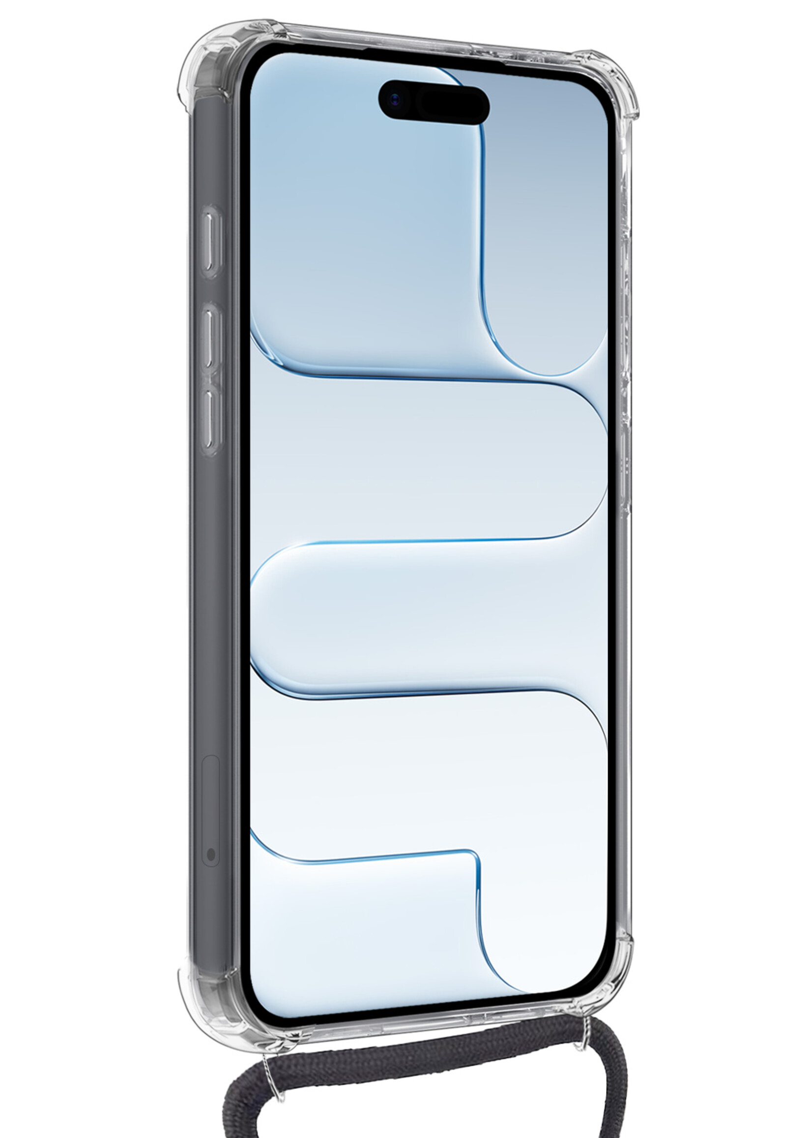 BTH BTH iPhone Air Hoesje Pashouder met Koord Met Screenprotector