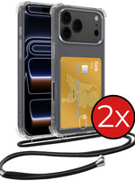 BTH BTH iPhone 17 Pro Max Hoesje Pashouder met Koord - 2 PACK