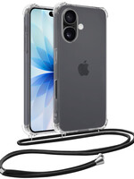 BTH BTH iPhone 17 Hoesje Transparant Shockproof Met Zwart Koord