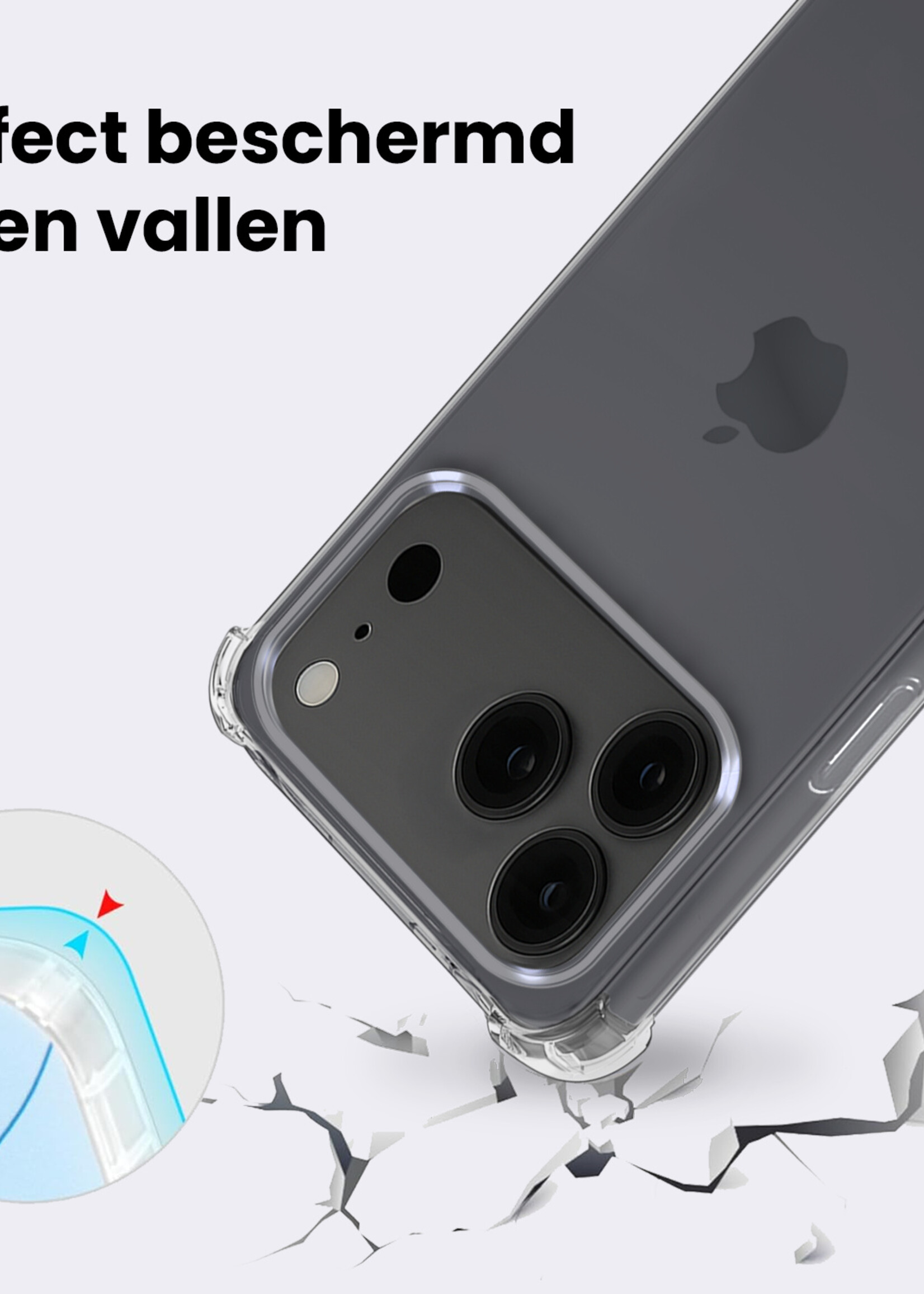 BTH BTH iPhone 17 Pro Magsafe Hoesje Transparant Met 2x Screenprotector