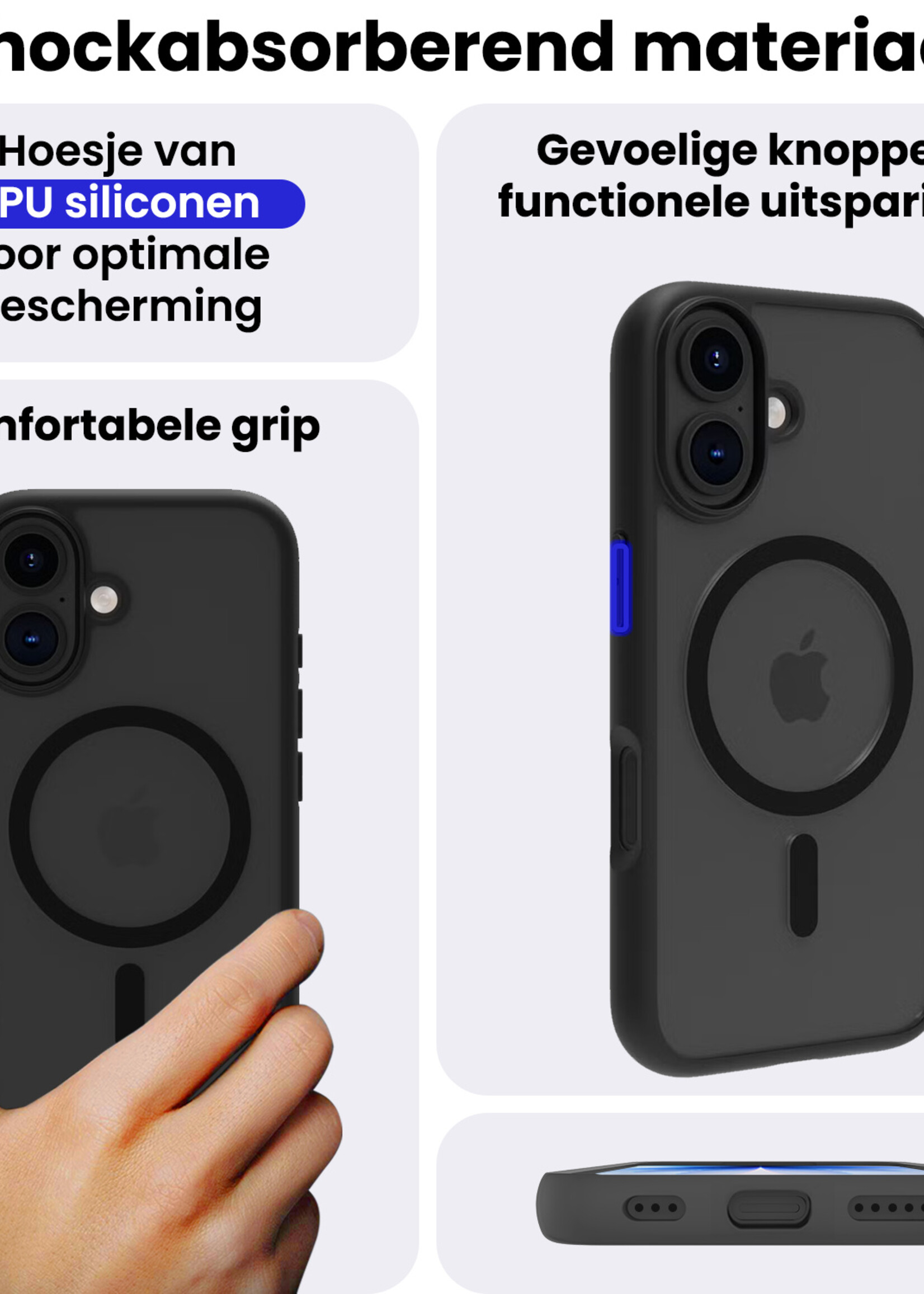 BTH BTH iPhone 17 Magsafe Hoesje Zwart Met 2x Screenprotector