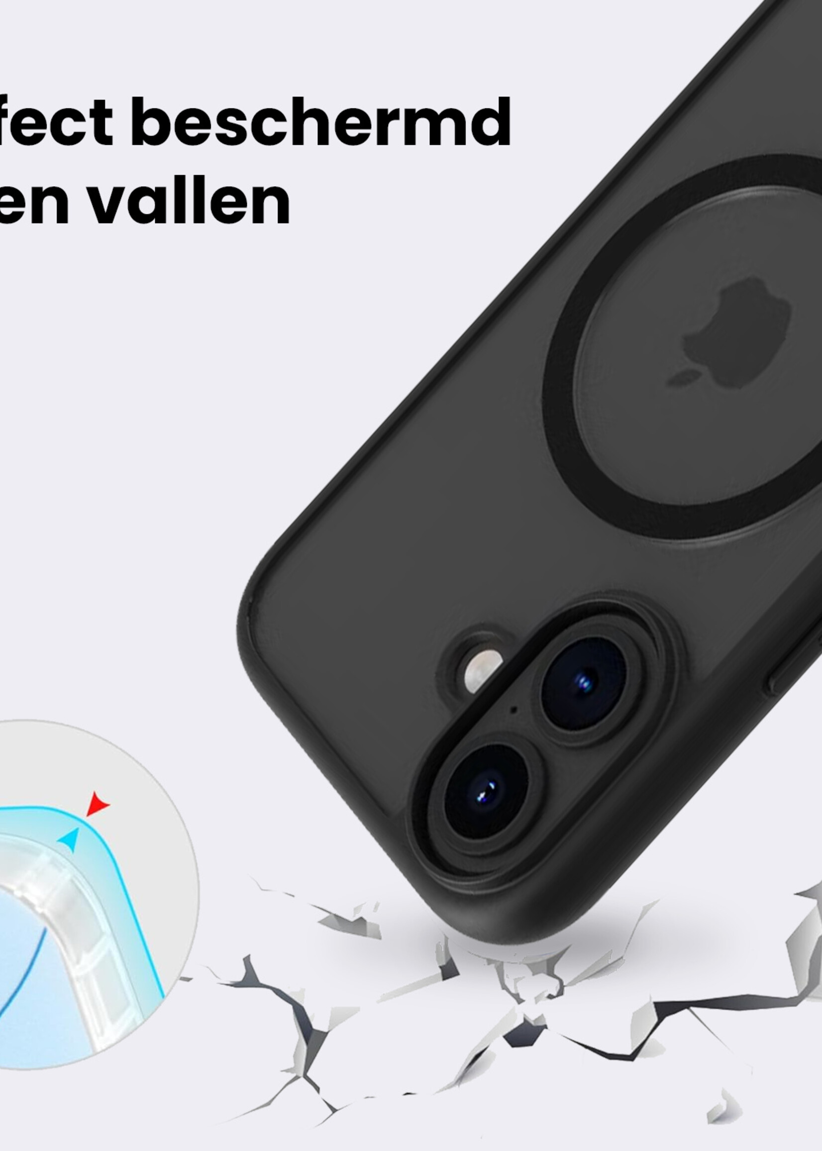 BTH BTH iPhone 17 Magsafe Hoesje Zwart Met 2x Screenprotector