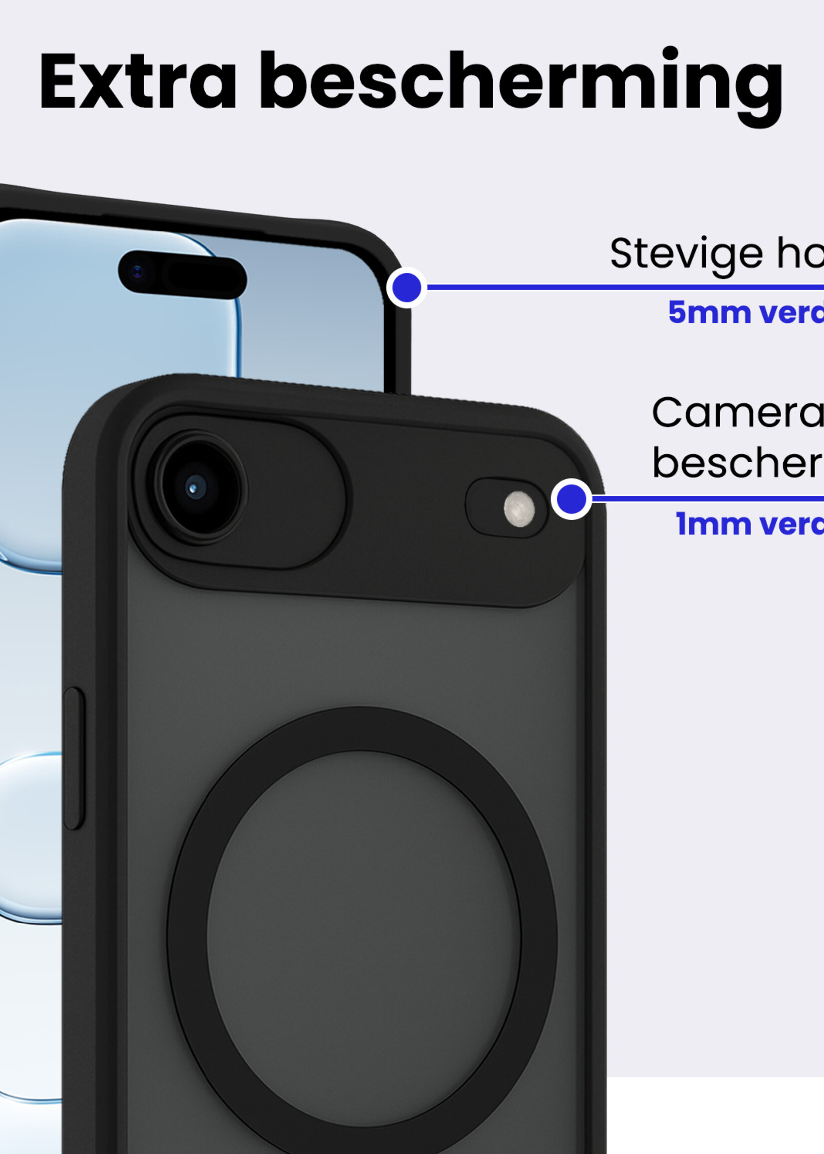 BTH BTH iPhone Air Magsafe Hoesje Zwart Met Screenprotector