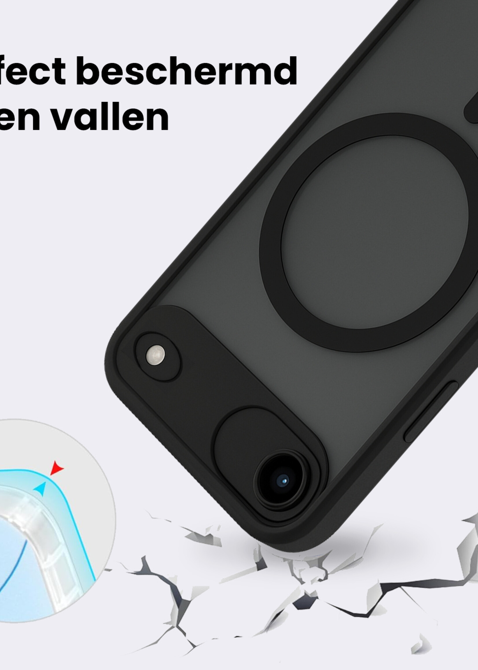 BTH BTH iPhone Air Magsafe Hoesje Zwart Met Screenprotector