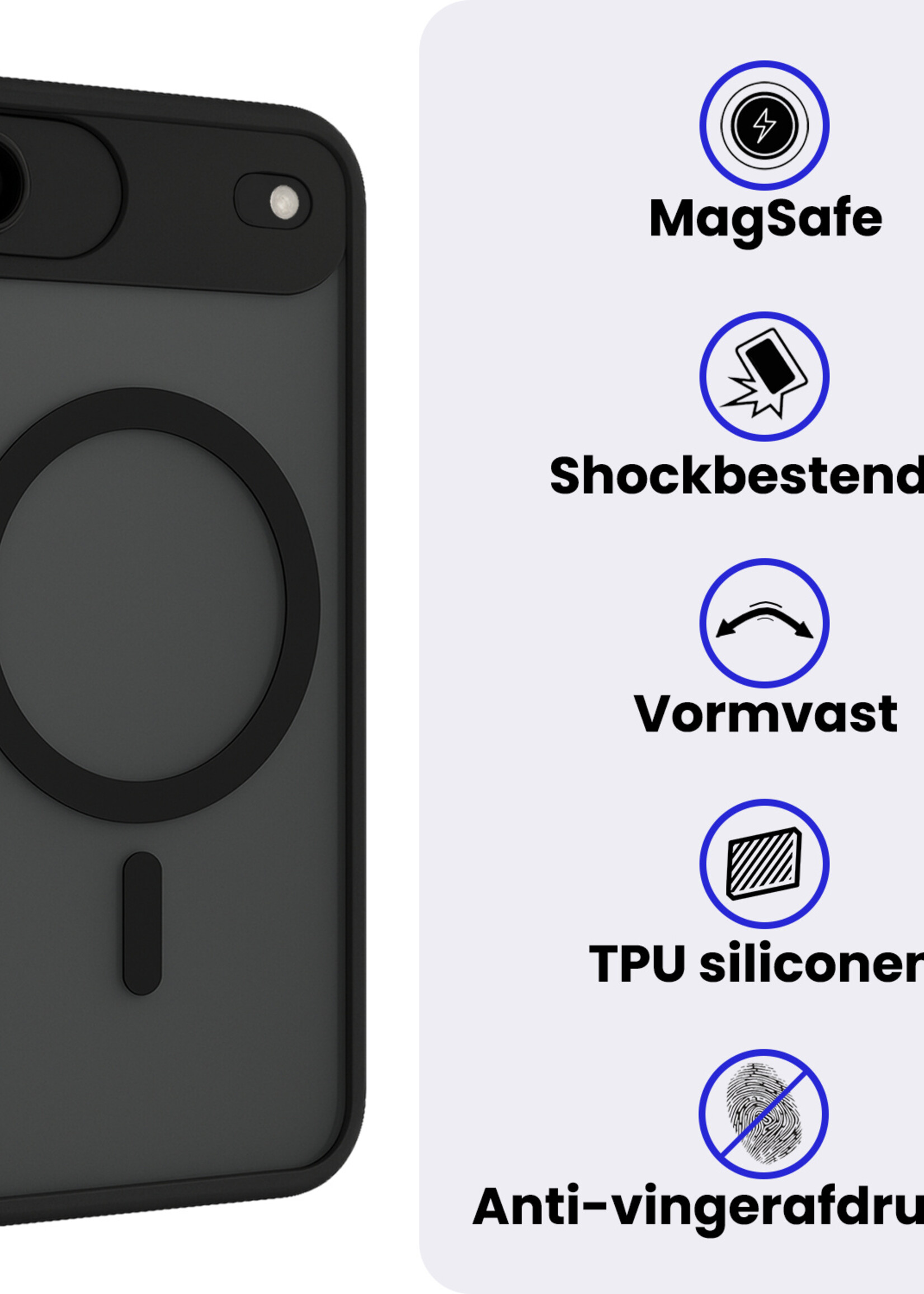 BTH BTH iPhone Air Magsafe Hoesje Zwart Met 2x Screenprotector