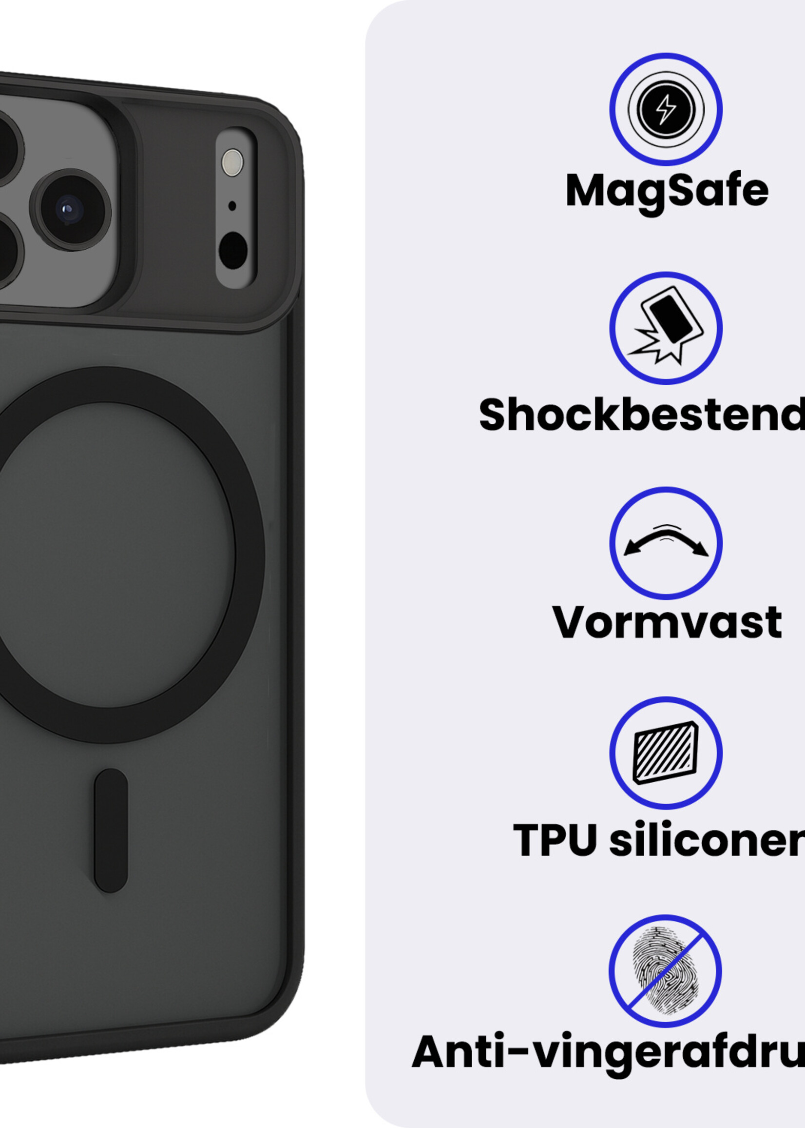 BTH BTH iPhone 17 Pro Magsafe Hoesje - Zwart