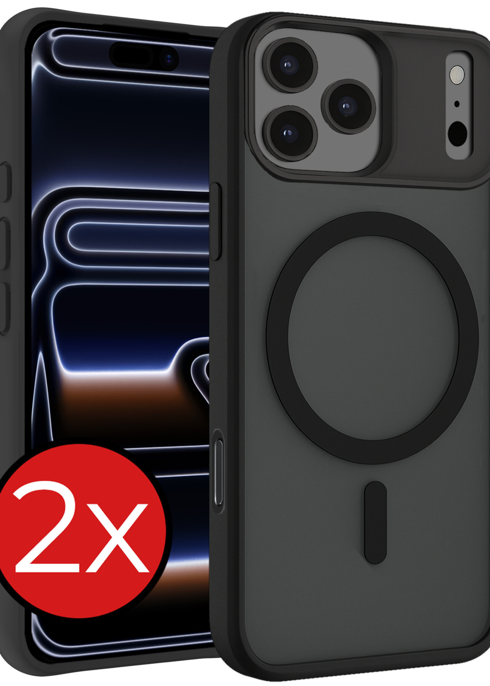 BTH BTH iPhone 17 Pro Magsafe Hoesje - Zwart - 2 PACK