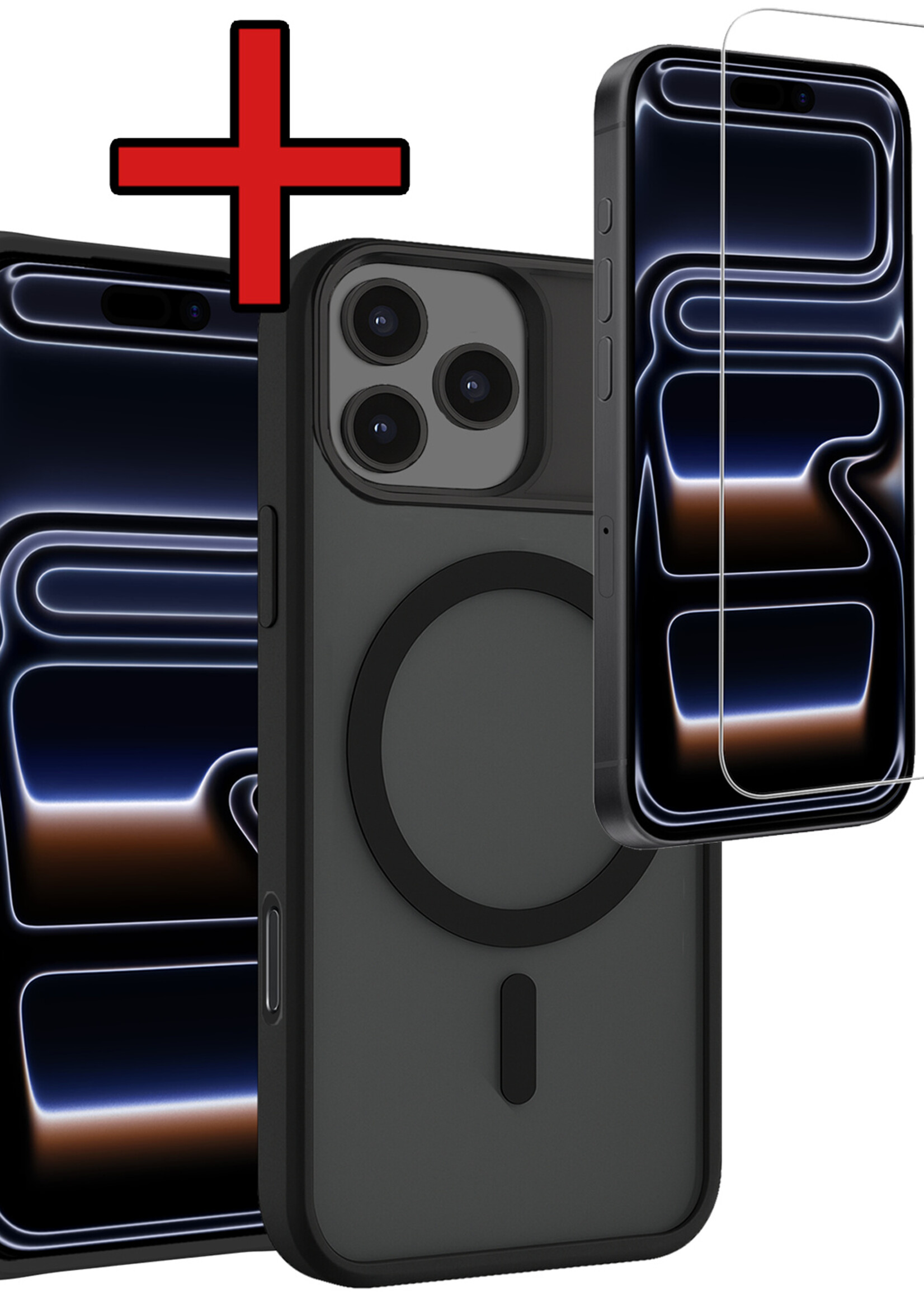 BTH BTH iPhone 17 Pro Magsafe Hoesje Zwart Met Screenprotector