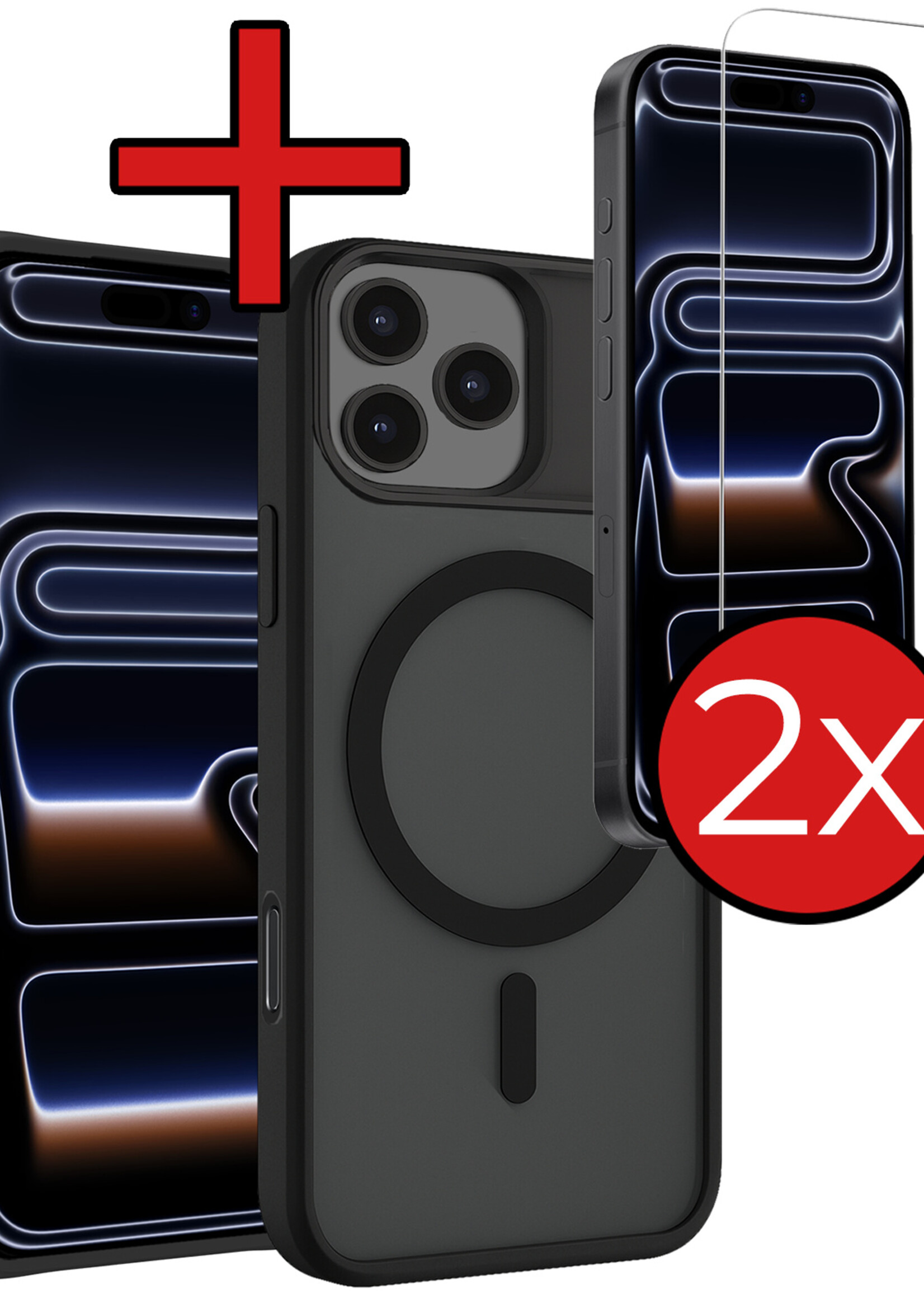 BTH BTH iPhone 17 Pro Magsafe Hoesje Zwart Met 2x Screenprotector