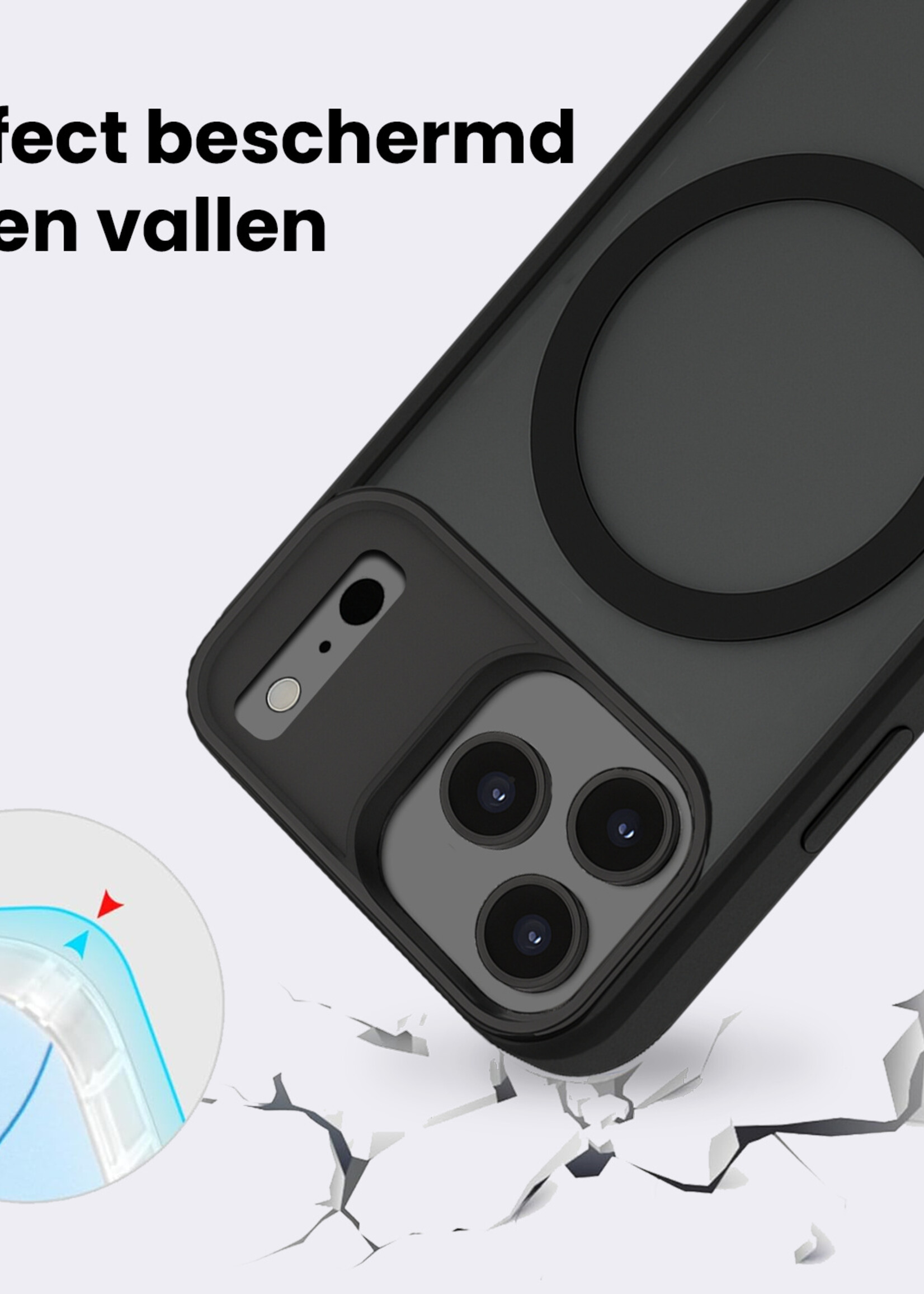 BTH BTH iPhone 17 Pro Max Magsafe Hoesje Zwart Met Screenprotector