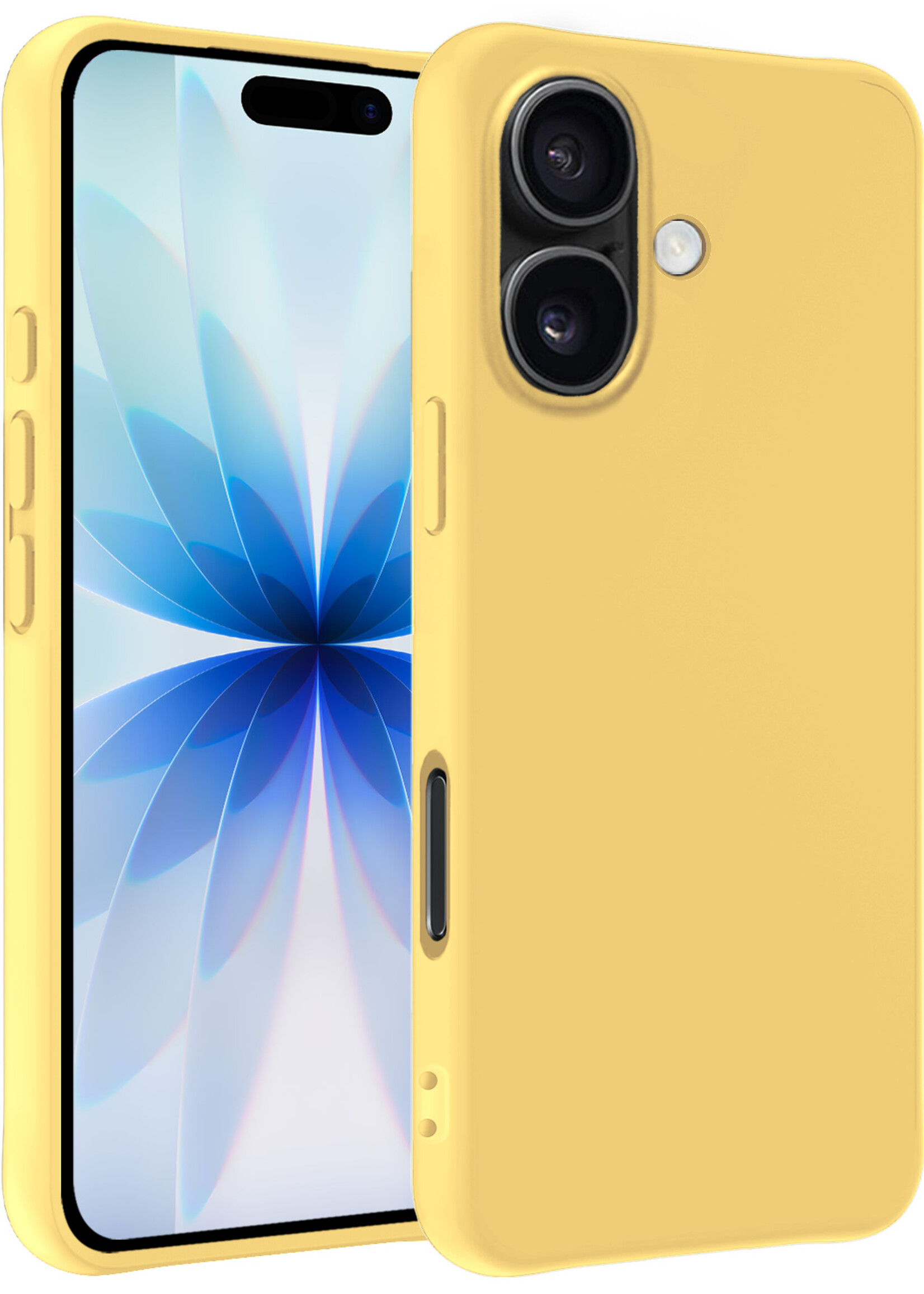 BTH BTH iPhone 17 Hoesje Siliconen - Geel