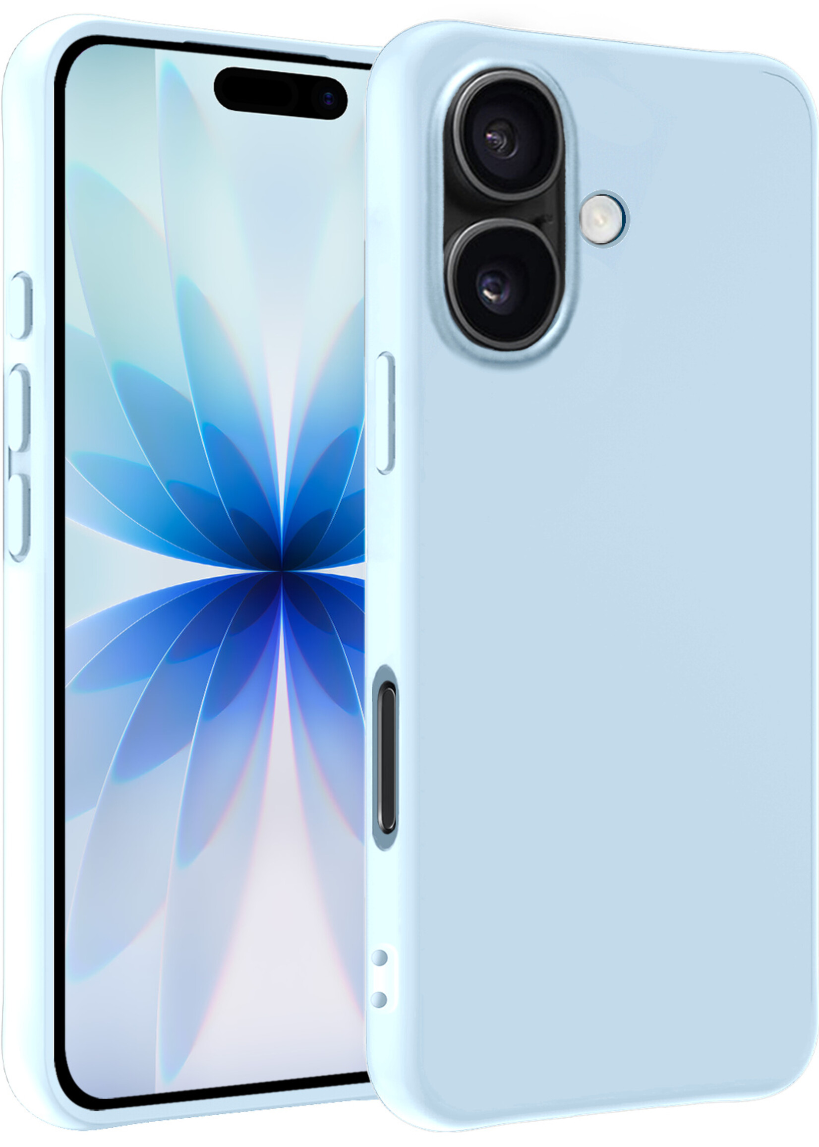 BTH BTH iPhone 17 Hoesje Siliconen - Lichtblauw