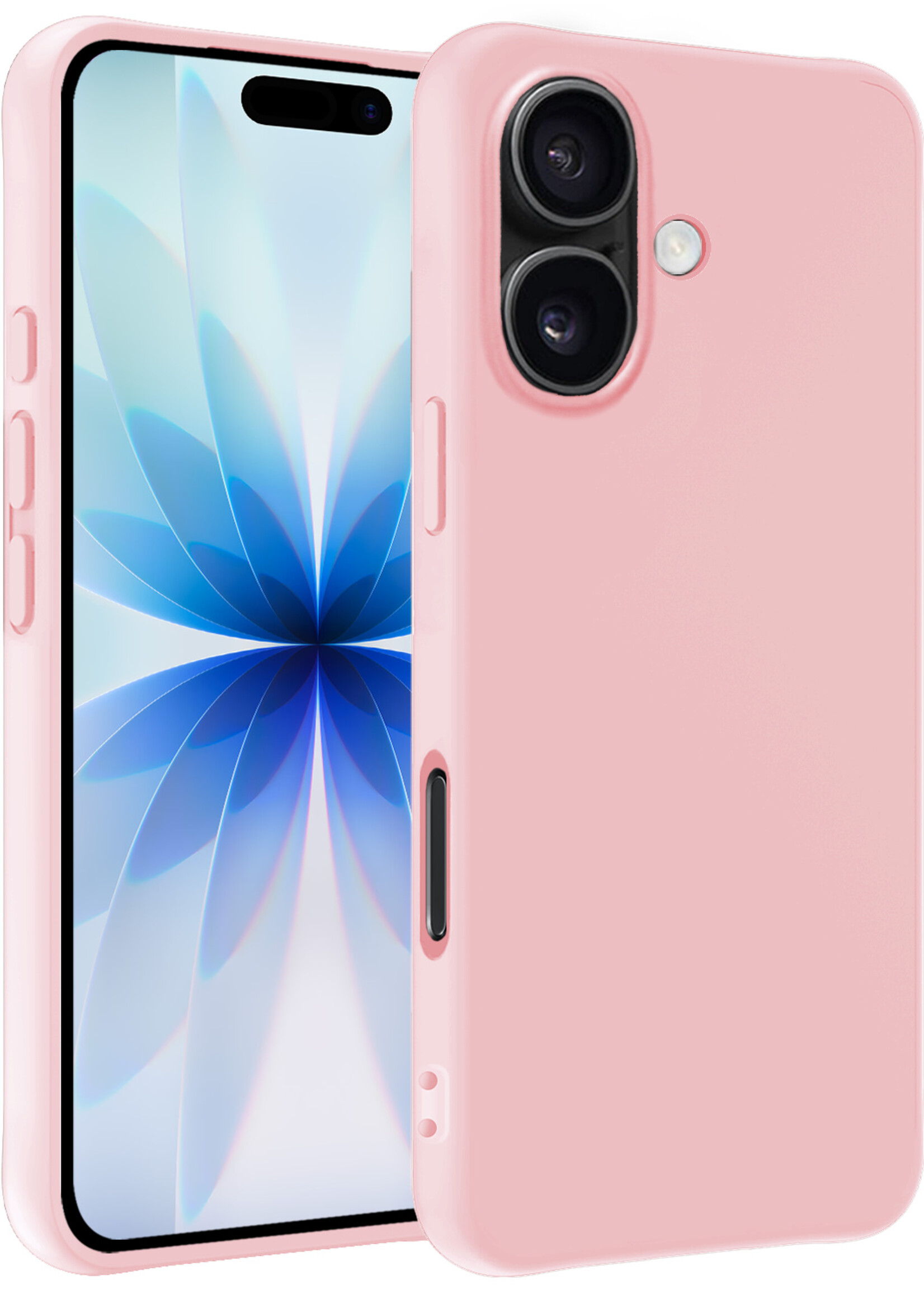 BTH BTH iPhone 17 Hoesje Siliconen - Lichtroze