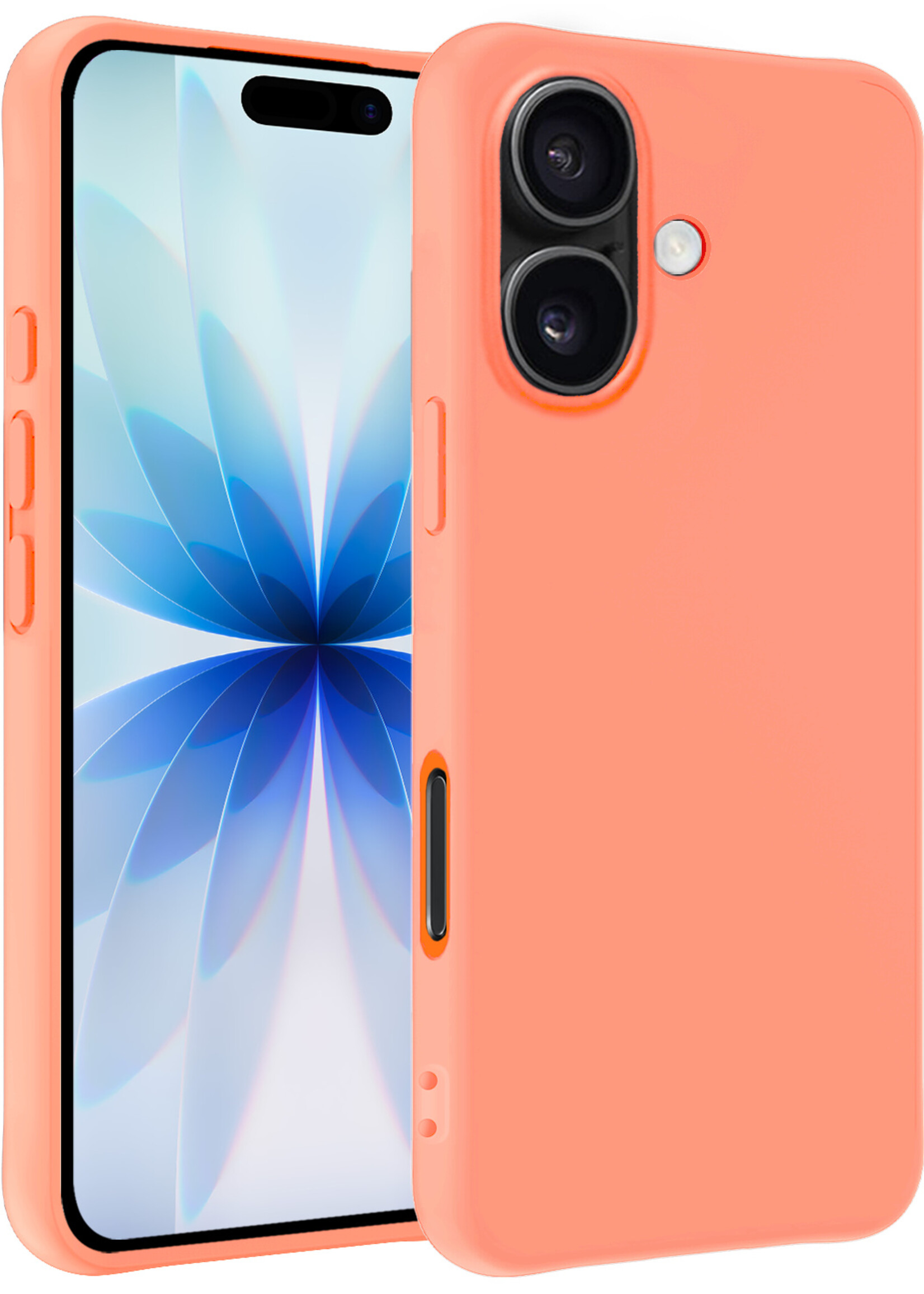 BTH BTH iPhone 17 Hoesje Siliconen - Perzik