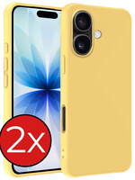 BTH BTH iPhone 17 Hoesje Siliconen - Geel - 2 PACK