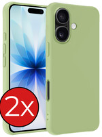 BTH BTH iPhone 17 Hoesje Siliconen - Groen - 2 PACK