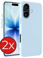 BTH BTH iPhone 17 Hoesje Siliconen - Lichtblauw - 2 PACK