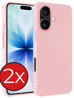 BTH BTH iPhone 17 Hoesje Siliconen - Lichtroze - 2 PACK