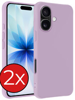 BTH BTH iPhone 17 Hoesje Siliconen - Lila - 2 PACK