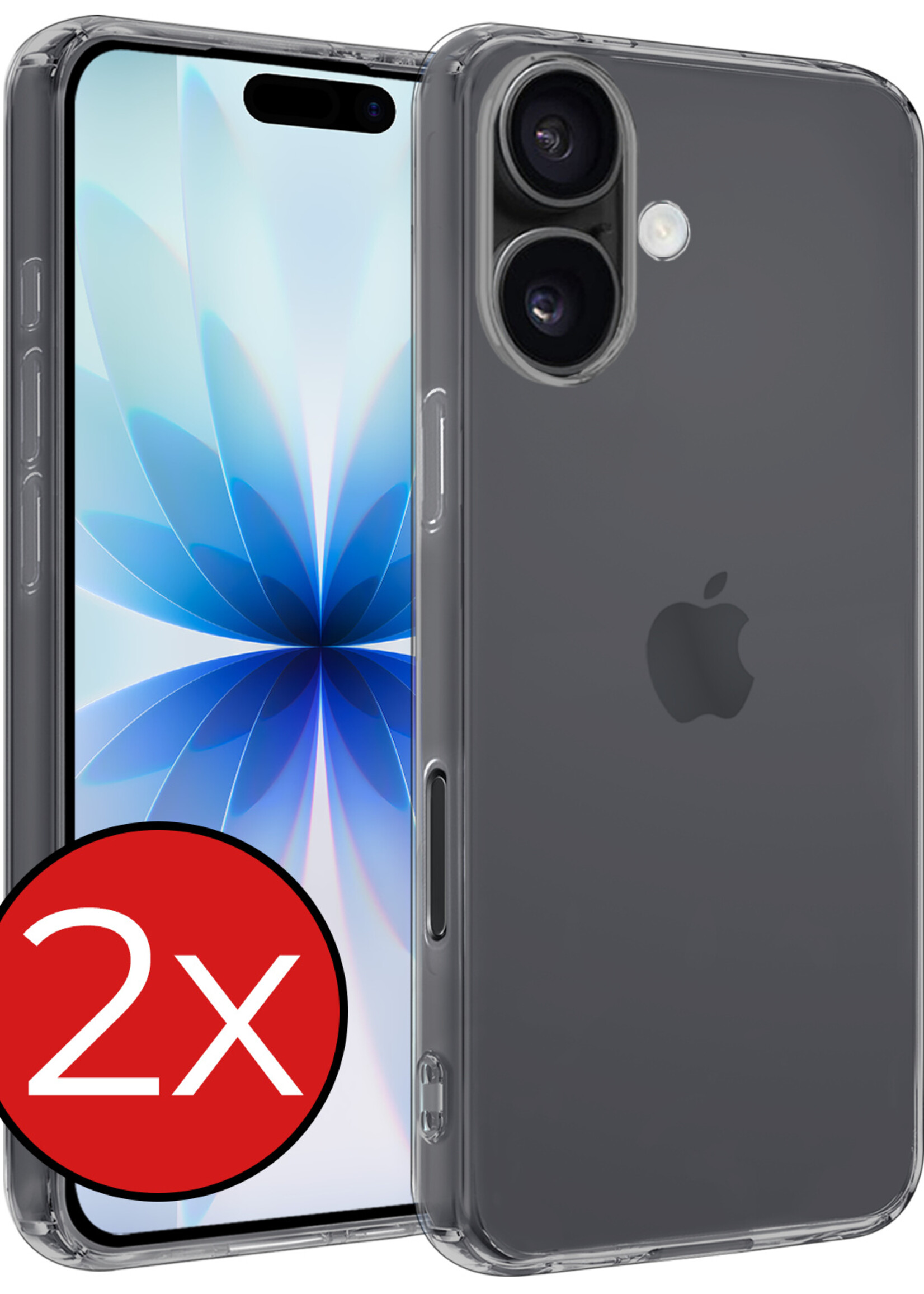 BTH BTH iPhone 17 Hoesje Siliconen - Transparant - 2 PACK