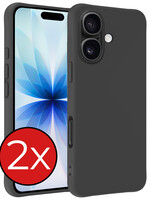 BTH BTH iPhone 17 Hoesje Siliconen - Zwart - 2 PACK
