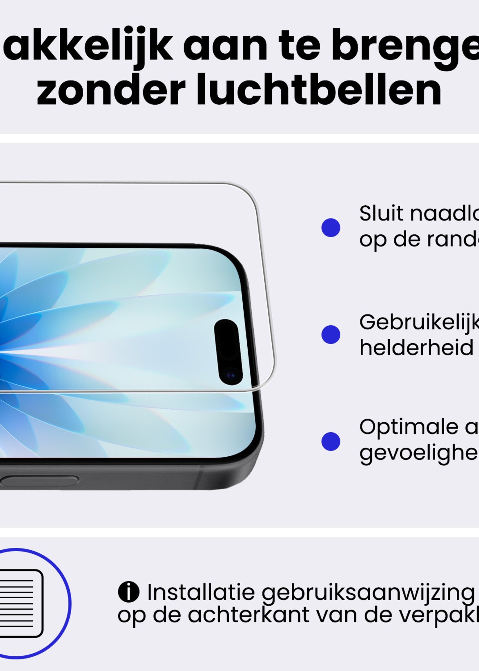 BTH BTH iPhone 17 Hoesje Siliconen Met Screenprotector Met Dichte Notch - Geel