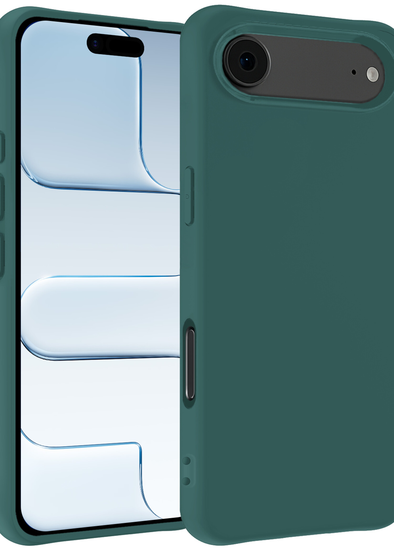 BTH BTH iPhone Air Hoesje Siliconen - Donkergroen