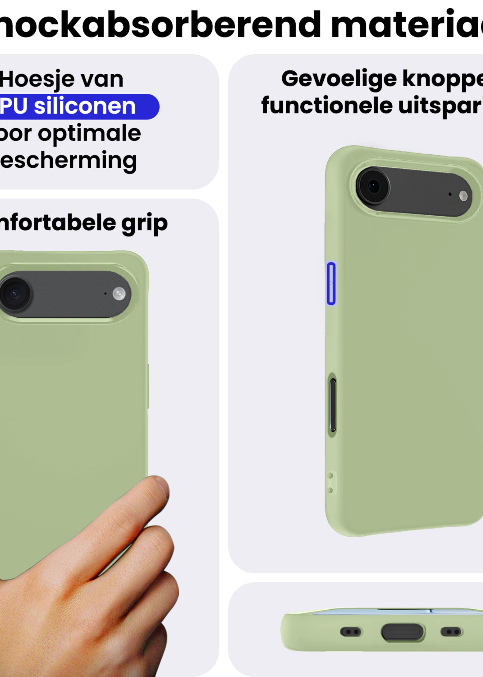 BTH BTH iPhone Air Hoesje Siliconen - Groen