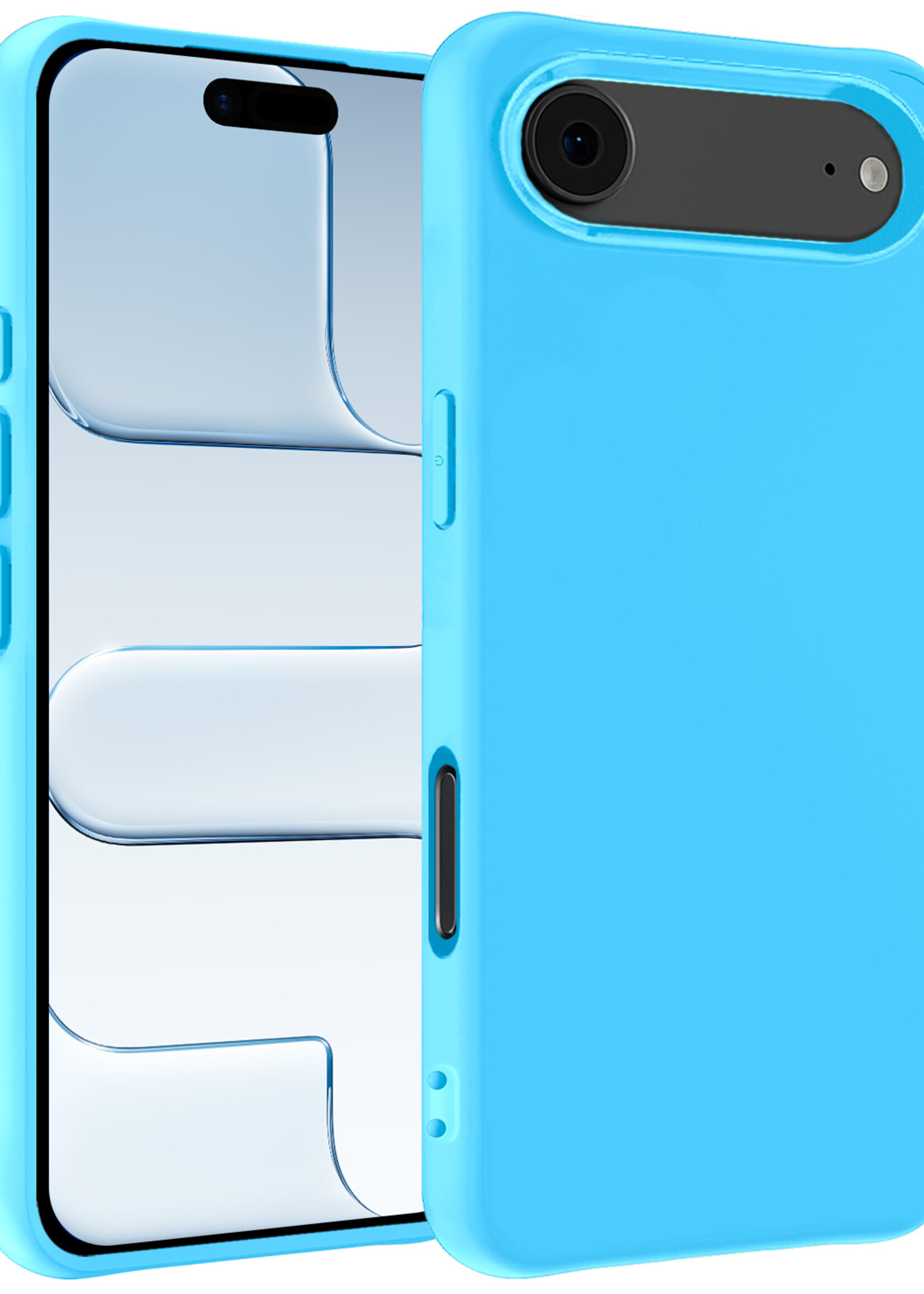 BTH BTH iPhone Air Hoesje Siliconen - Lichtblauw