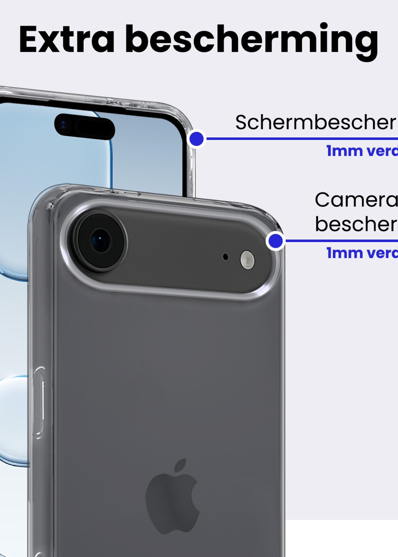 BTH BTH iPhone Air Hoesje Siliconen - Transparant