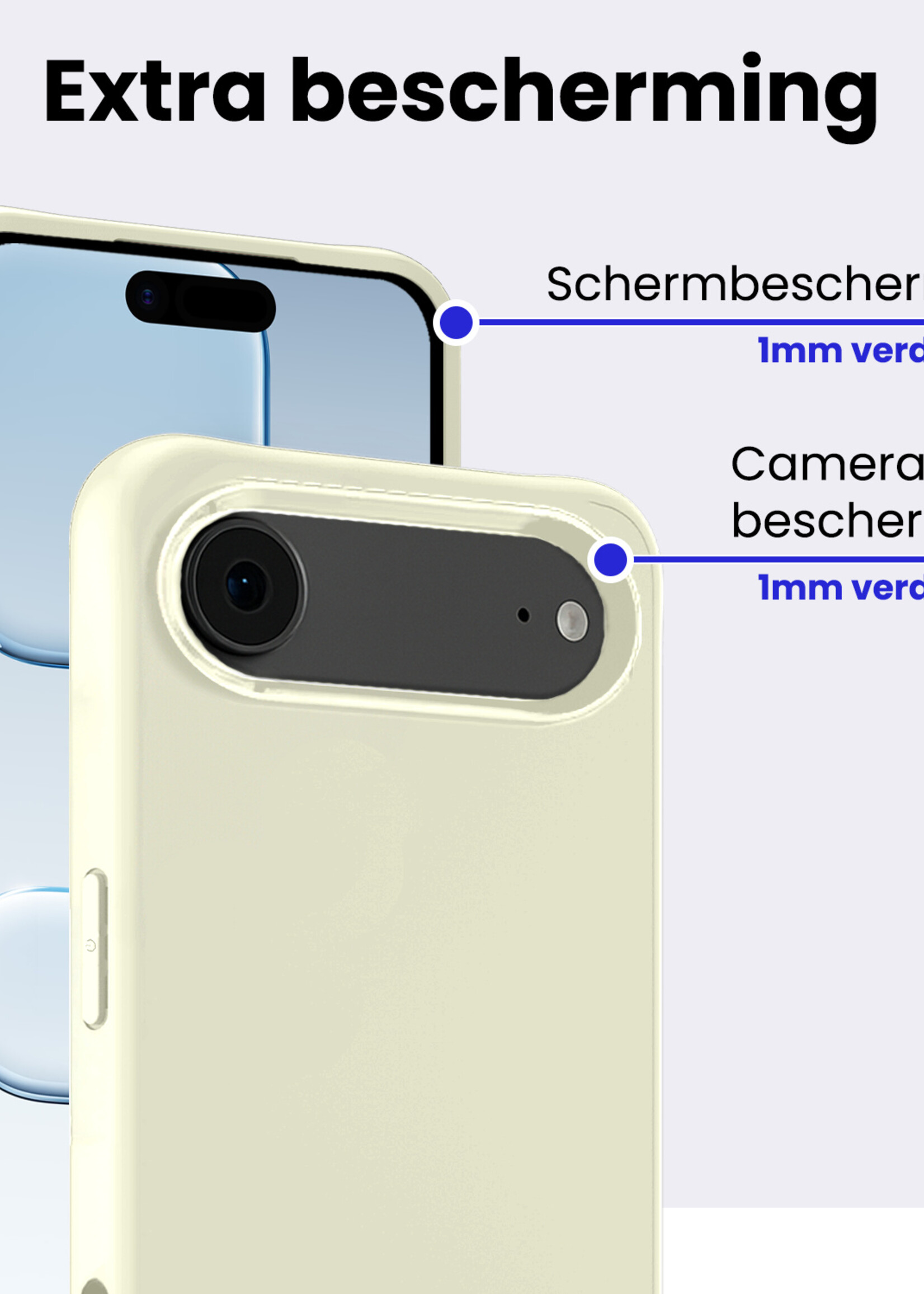 BTH BTH iPhone Air Hoesje Siliconen - Wit