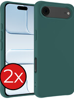 BTH BTH iPhone Air Hoesje Siliconen - Donkergroen - 2 PACK