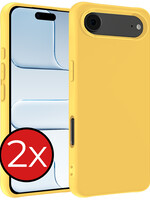 BTH BTH iPhone Air Hoesje Siliconen - Geel - 2 PACK
