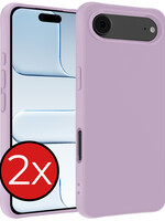 BTH BTH iPhone Air Hoesje Siliconen - Lila - 2 PACK