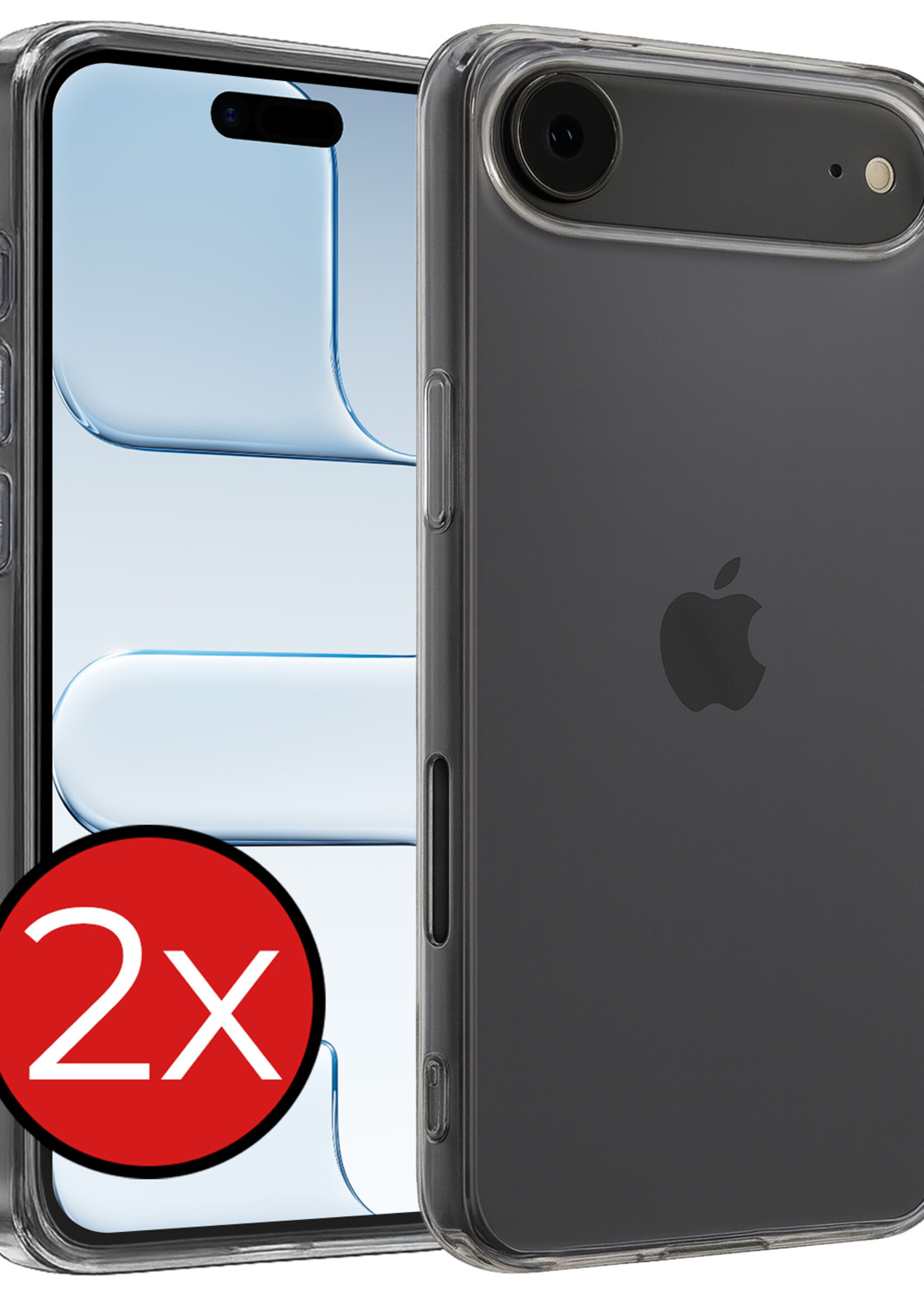 BTH BTH iPhone Air Hoesje Siliconen - Transparant - 2 PACK