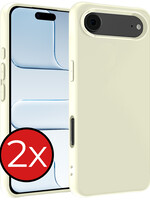 BTH BTH iPhone Air Hoesje Siliconen - Wit - 2 PACK