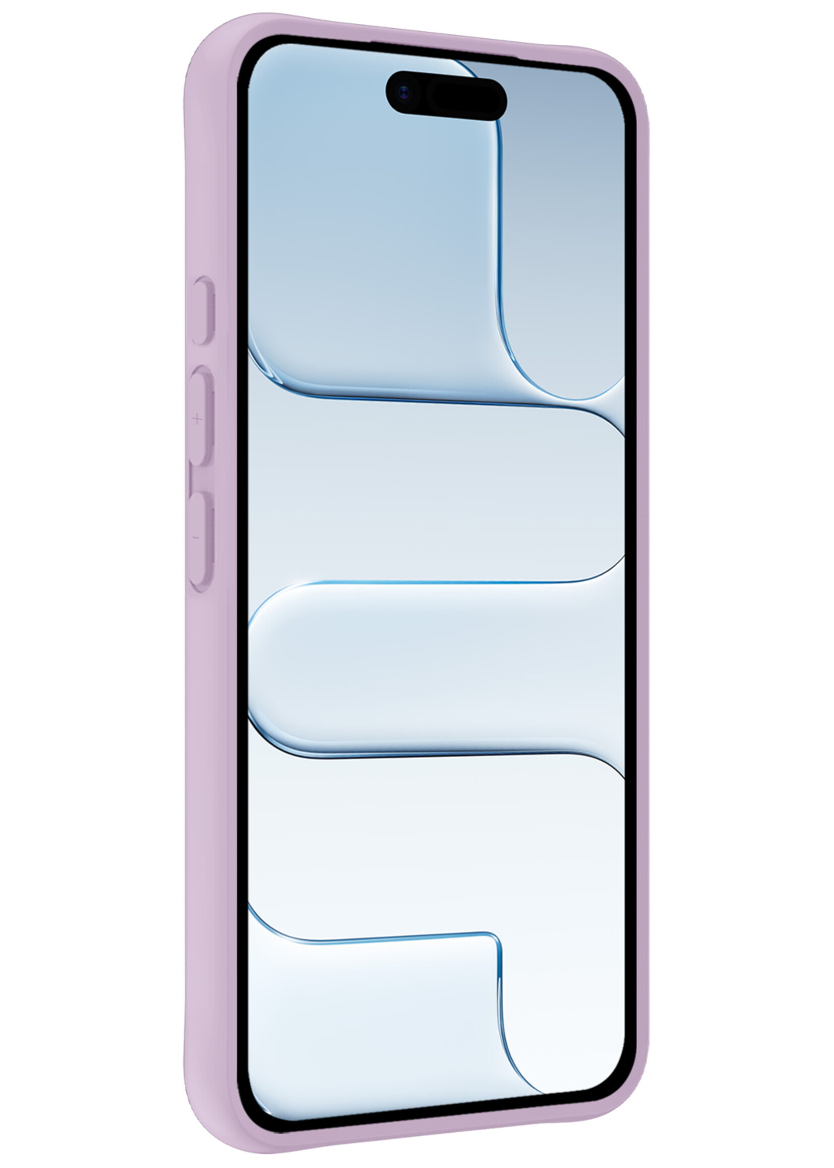 BTH BTH iPhone Air Hoesje Siliconen Met Screenprotector Met Dichte Notch - Lila