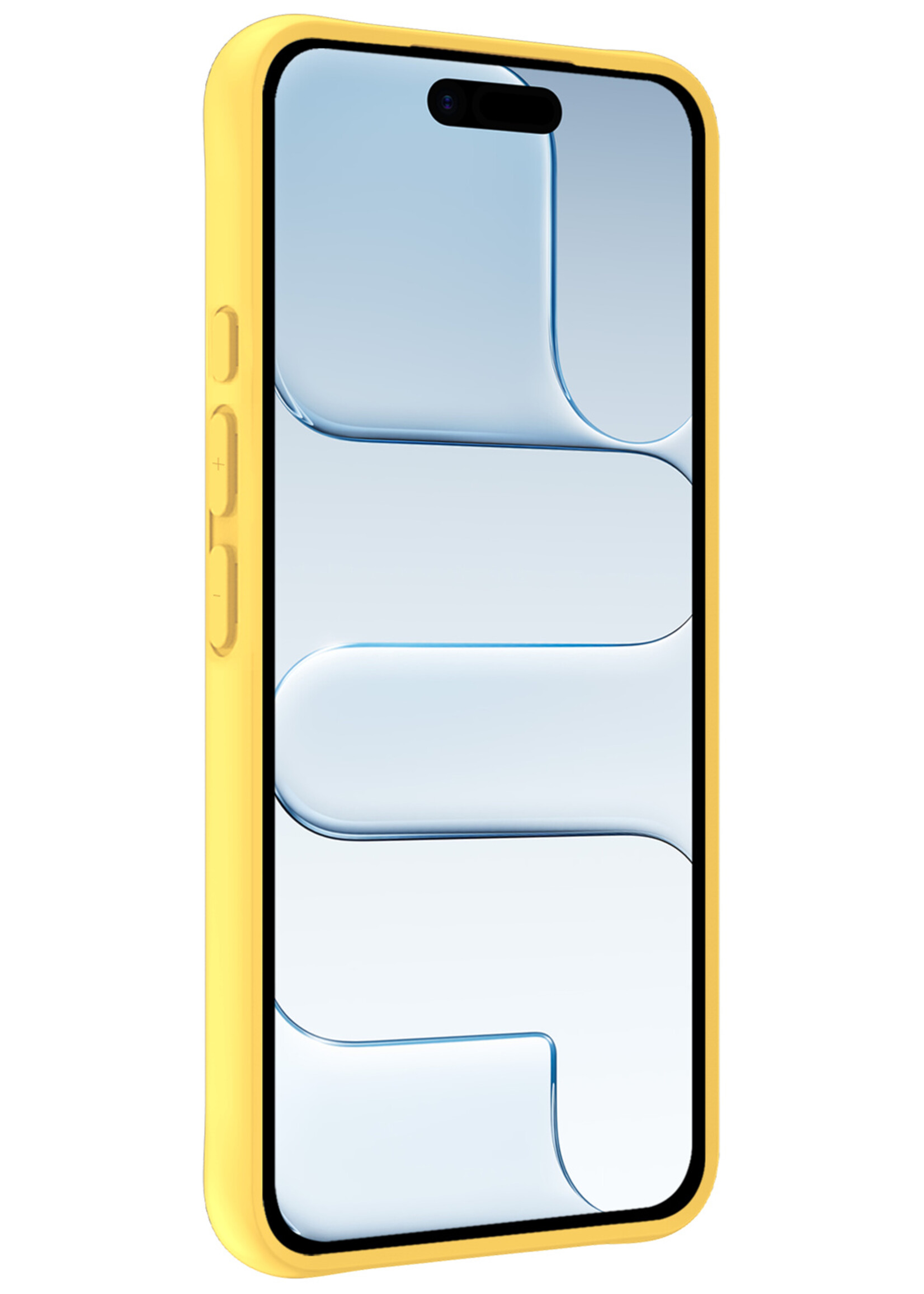 BTH BTH iPhone Air Hoesje Siliconen Met 2x Screenprotector Met Dichte Notch - Geel