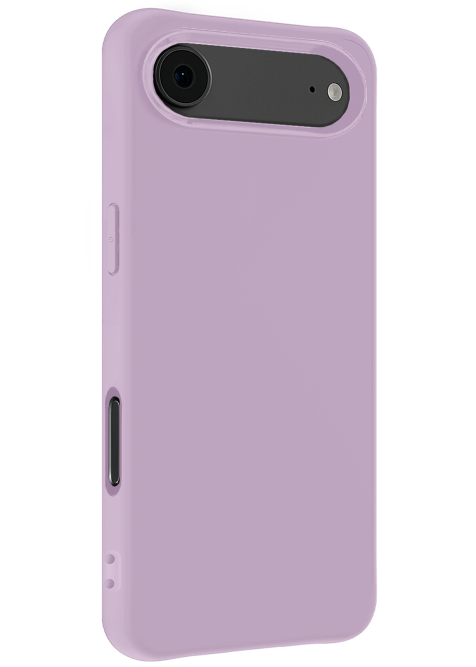 BTH BTH iPhone Air Hoesje Siliconen Met 2x Screenprotector Met Dichte Notch - Lila