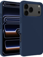 BTH BTH iPhone 17 Pro Hoesje Siliconen - Donkerblauw