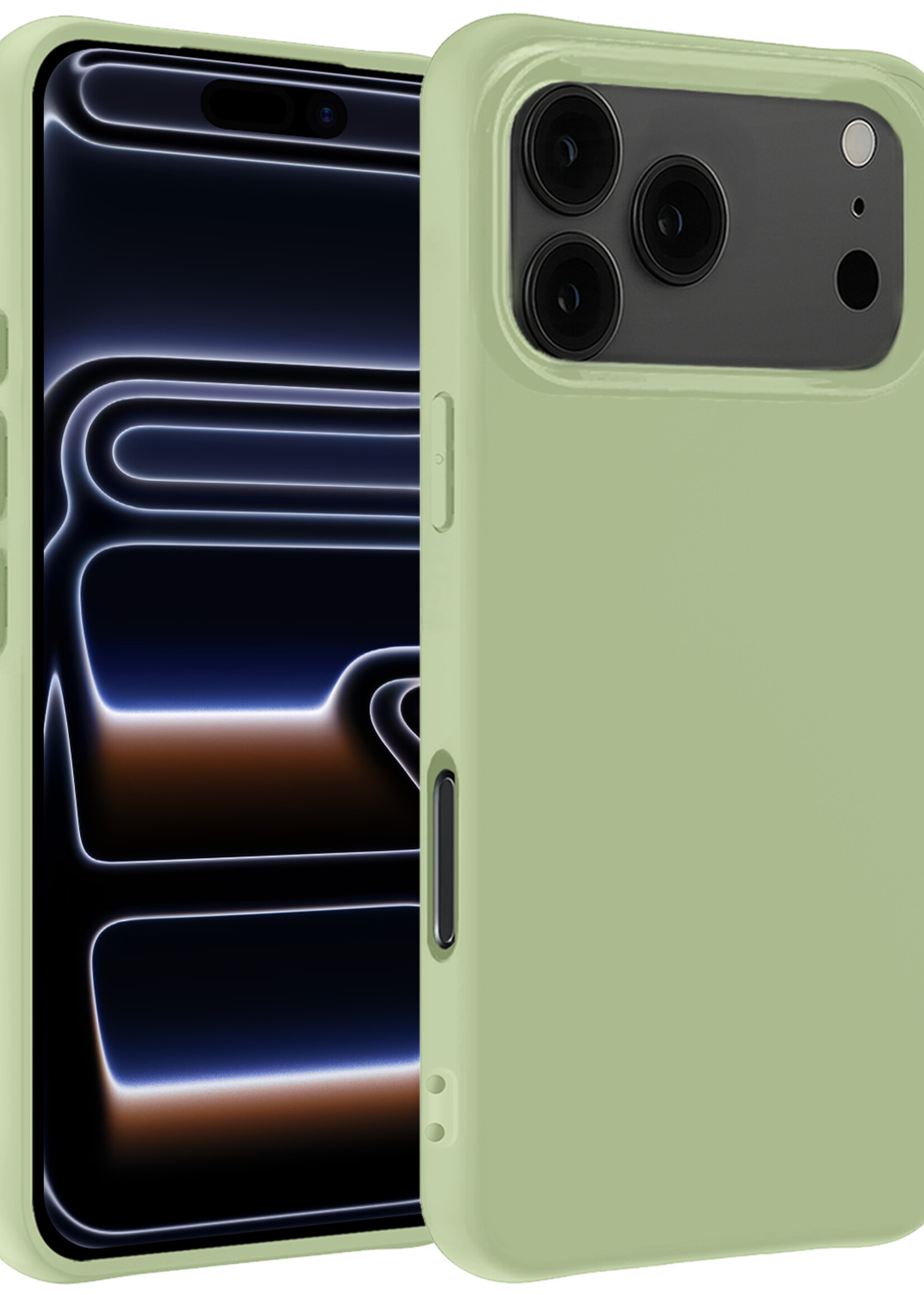 BTH BTH iPhone 17 Pro Hoesje Siliconen - Groen