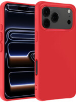 BTH BTH iPhone 17 Pro Hoesje Siliconen - Rood