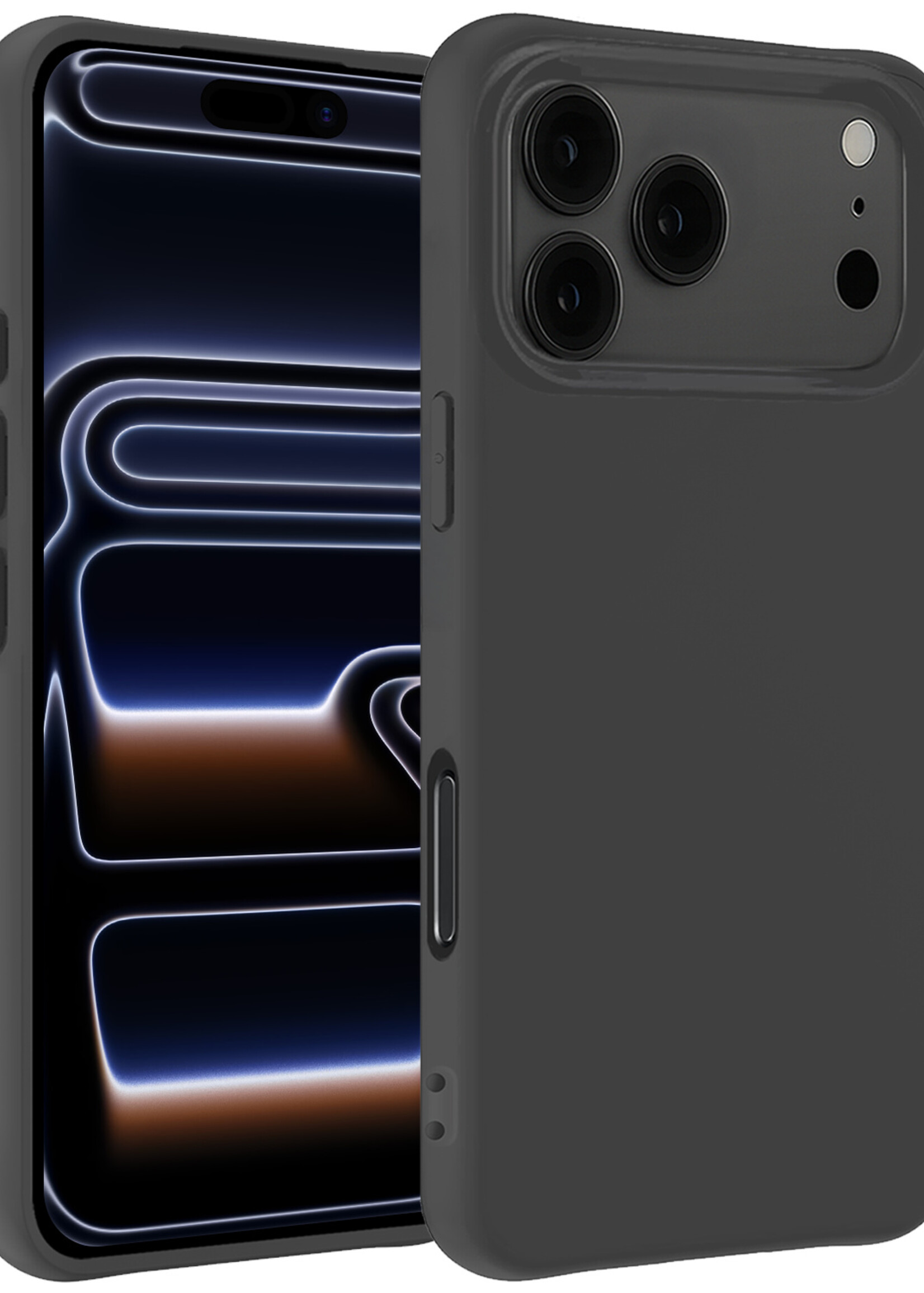 BTH BTH iPhone 17 Pro Hoesje Siliconen - Zwart