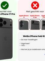 BTH BTH iPhone 17 Pro Hoesje Siliconen - Transparant - 2 PACK