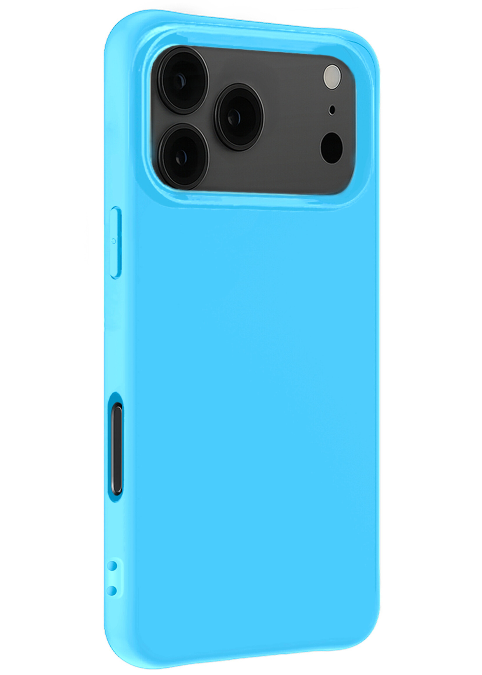 BTH BTH iPhone 17 Pro Max Hoesje Siliconen - Lichtblauw