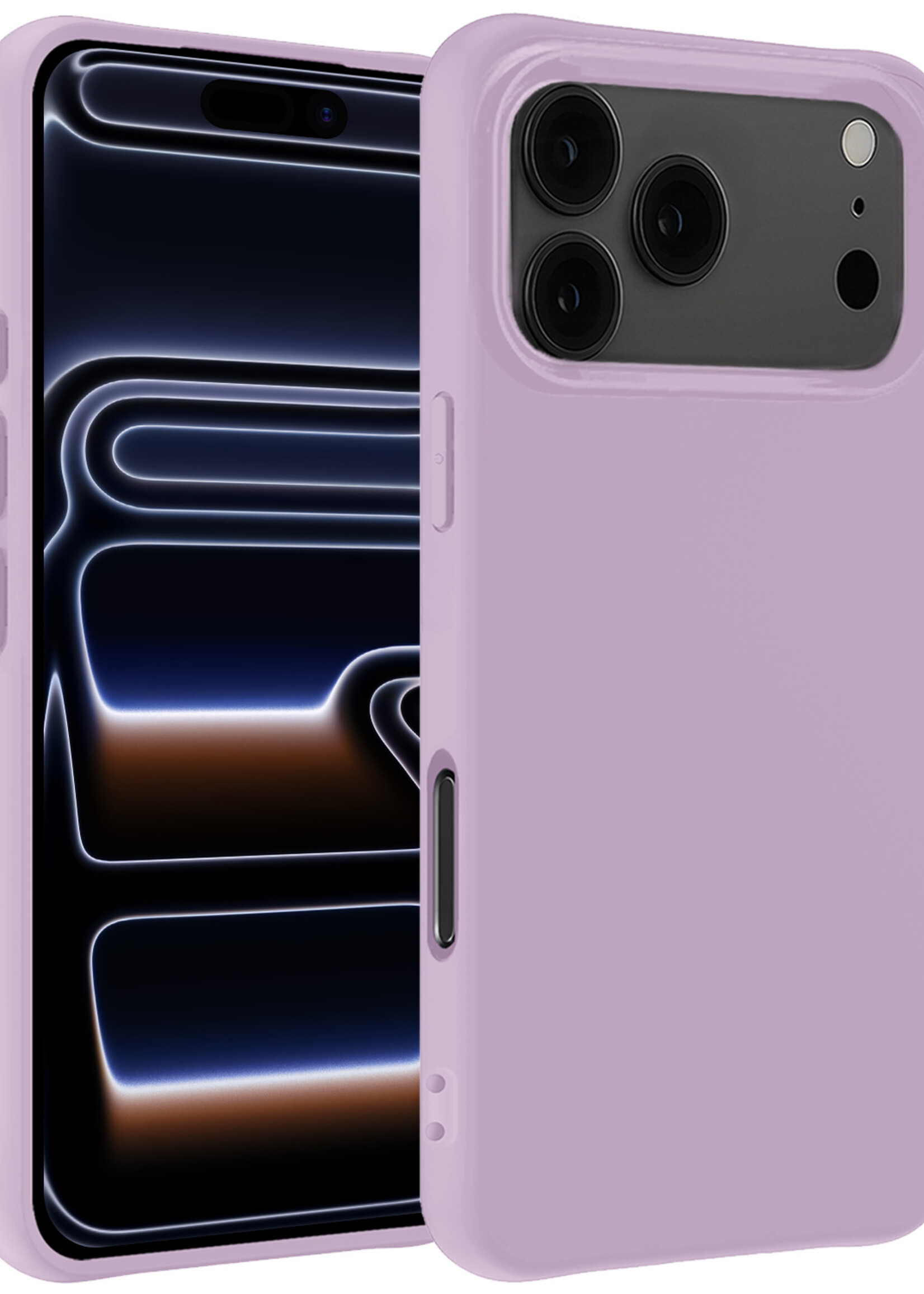 BTH BTH iPhone 17 Pro Max Hoesje Siliconen - Lila