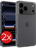 BTH BTH iPhone 17 Pro Max Hoesje Siliconen - Transparant - 2 PACK
